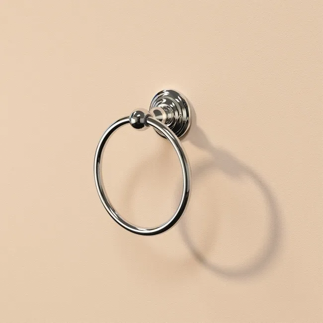 Eleanor Chrome Toilet Roll Holder & Towel Ring