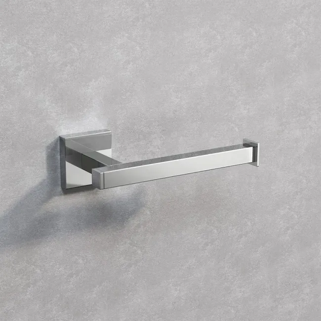 Isla Chrome Toilet Roll Holder & Towel Ring