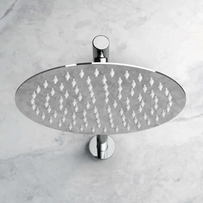 Ballina Premium Chrome Round Thermostatic Bath Filler Shower Set - 200mm Head & Hand Shower