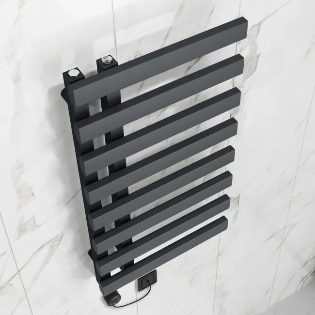 Palermo Electric Anthracite Designer Heated Towel Rail 800x450mm