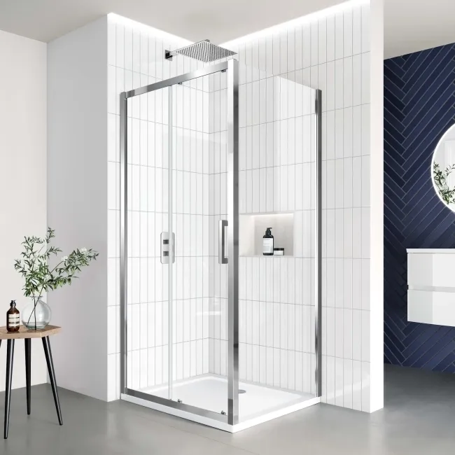 Hamburg Easy Clean 8mm Sliding Shower Enclosure 1100x800mm - Easy Fix Feature
