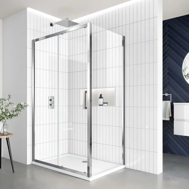 Hamburg Easy Clean 8mm Sliding Shower Enclosure 1200x800mm - Easy Fix Feature