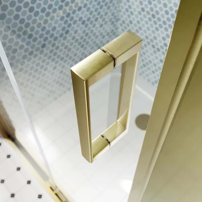 London Brushed Brass 6mm Bifold Shower Enclosure 700x700mm