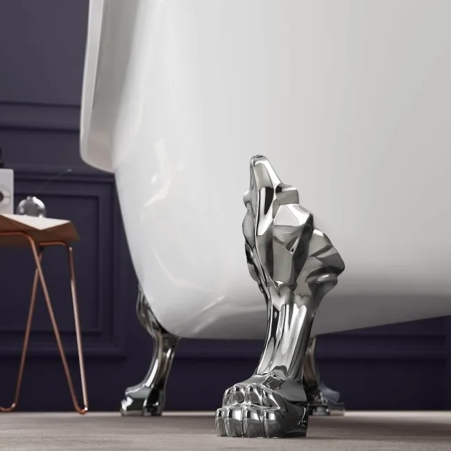 Highbury 1700mm Roll Top Slipper Bath - Chrome Claw Feet