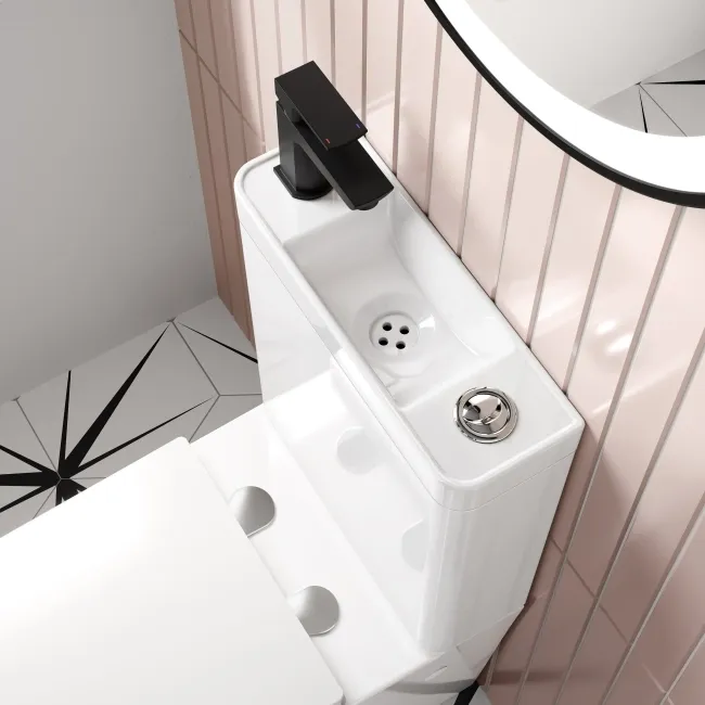 Nevada 2-In-1 Combined Wash Basin & Rimless Toilet With Premium Soft Close Seat