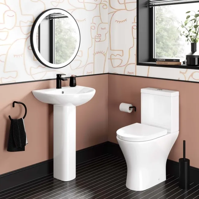 Orlando Rimless Comfort Height Close Coupled Toilet With Soft Close Seat