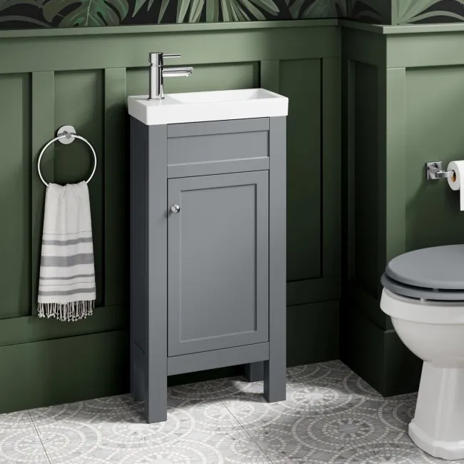 Bermuda Dove Grey Cloakroom Basin Vanity 400mm
