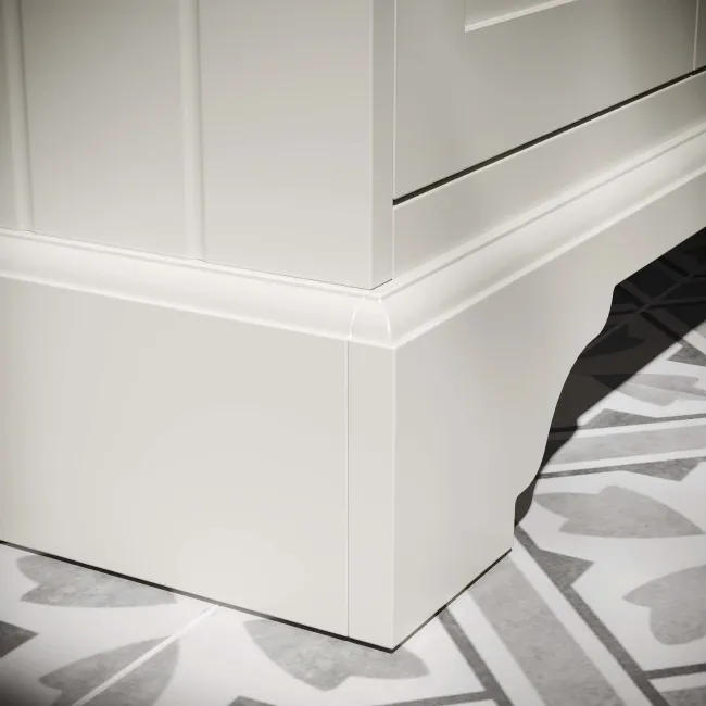 Lucia Chalk White Vanity With Oak Effect Top & Oval Counter Top Basin 640mm