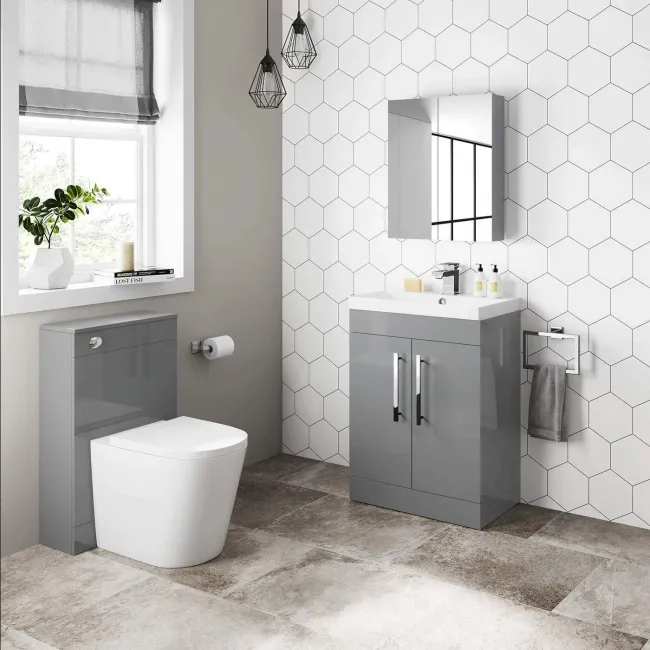 Avon Stone Grey Basin Vanity 600mm