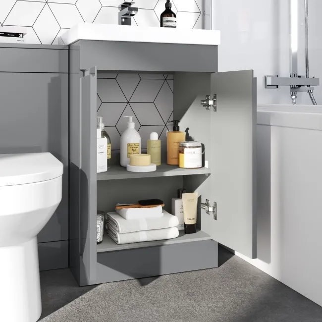 Trent Stone Grey Combination Vanity Basin and Miami Toilet 1000mm