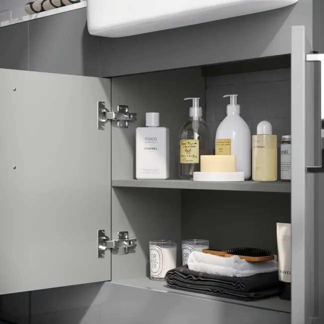 Harper Stone Grey Combination Vanity Basin with Marble Top & Miami Toilet 1500mm