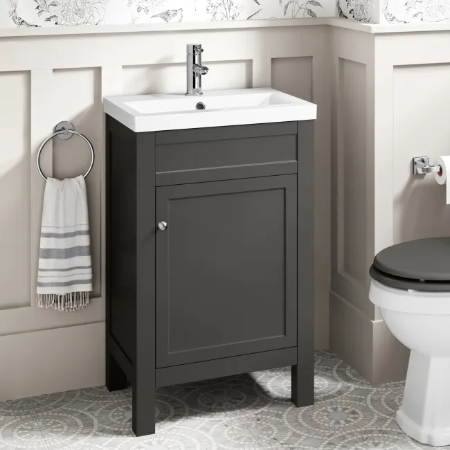Bermuda Graphite Grey Basin Vanity 500mm