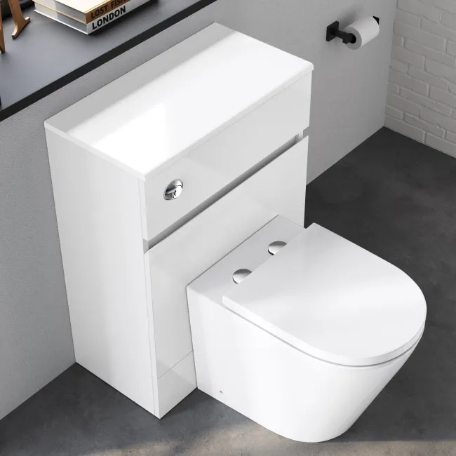 Foster Gloss White Back To Wall Unit and Boston Toilet