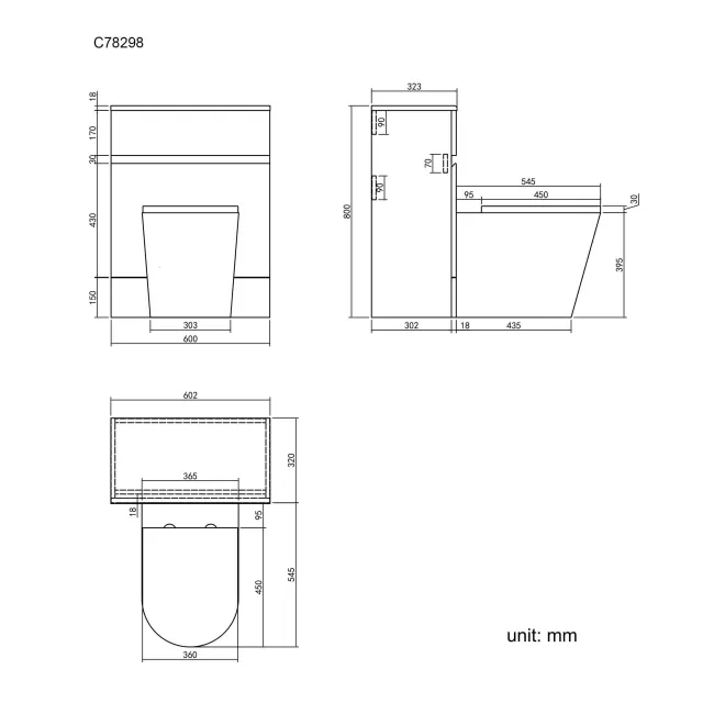 Foster Gloss White Back To Wall Unit and Boston Toilet