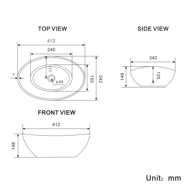 Elba Inky Blue Wall Hung Drawer Vanity with Marble Top & Oval Counter Top Basin 600mm - Brushed Brass Accents