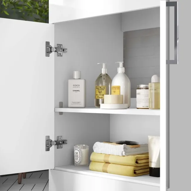 Mersey Gloss White Vanity with Troy Basin 600mm