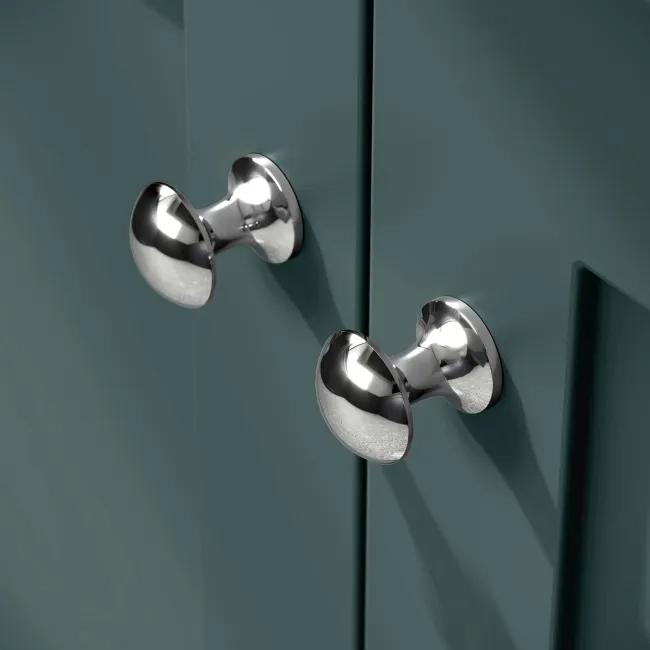 Milos Mystic Green Combination Vanity Basin and Denver Toilet 1100mm - Chrome Handles