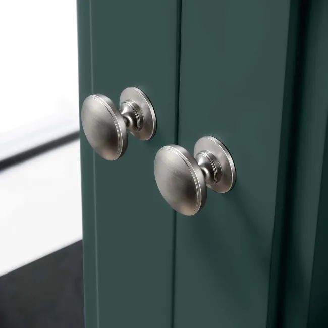 Midnight Green Wall Hung Mirror Cabinet 700x600mm