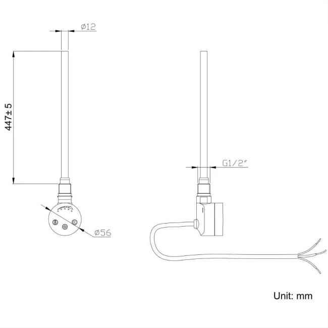 Barcelona Electric Chrome Straight Heated Towel Rail 1600x600mm