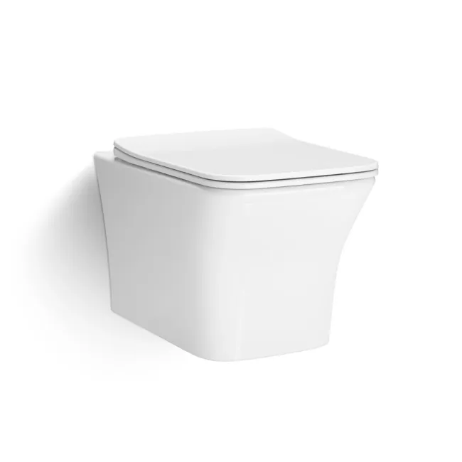 Houston Rimless Wall Hung Toilet With Premium Soft Close Slim Seat