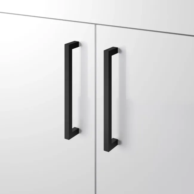 Harper Gloss White Combination Vanity Basin with Marble Top & Boston Toilet 1200mm - Black Accents