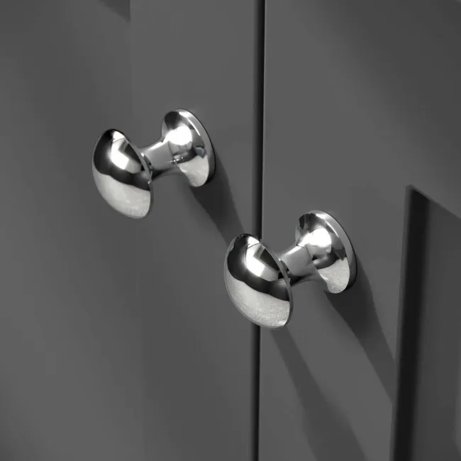 Capri Slate Grey Combination Vanity Basin and Houston Toilet 1050mm - Chrome Handles