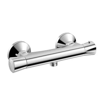 Lismore Chrome Round Thermostatic Shower Bar Valve