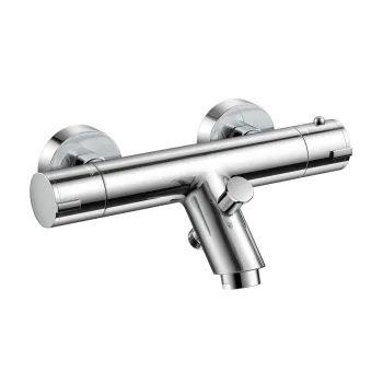 Ballina Premium Chrome Round Thermostatic Bath Filler Shower Bar Valve