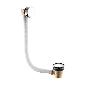 Chrome Dual Function Overflow Bath Filler & Pop-Up Waste