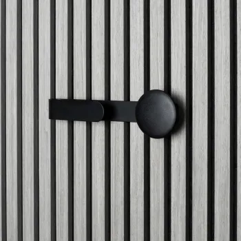 Trepanel Customise® Wooden Hanger Black Horizontal Metal Hook