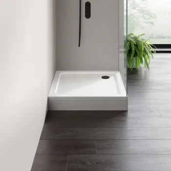 London Square Stone Shower Tray 760x760mm & Riser Kit