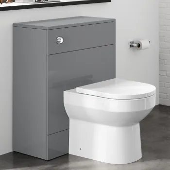 Harper Stone Grey Back To Wall Unit and Miami Toilet