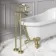 Beauly Brushed Brass Freestanding Bath Shower Mixer Tap