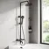 Doon Round Matt Black Thermostatic Bath Filler Shower Set