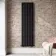 Faro Matt Black Single Flat Panel Vertical Radiator 1800x490mm