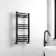 Barcelona Matt Black Straight Heated Towel Rail 800x400mm