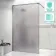 Lyon Gunmetal 8mm Laminated Wet Room Shower Glass Panel with Grey Frost Pattern 1100mm