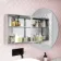 Harper Round Stainless Steel Mirror Cabinet 600mm
