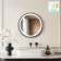 Delilah Black Framed Round Illuminated LED Mirror 500mm