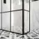Munich Matt Black Grid 8mm Wet Room Shower Glass 1200mm & 250mm Return Panel