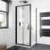 London Matt Black 6mm Bifold Shower Enclosure 800x800mm