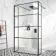 Munich Matt Black Grid 8mm Walk Through Wet Room Shower Glass Panel 1100mm & 250mm Return Panel
