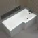 L Shaped 1700 Shower Bath - Right Handed