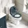 Hudson Traditional Close Coupled Toilet With Inky Blue Wooden Seat