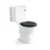 Hudson Traditional Close Coupled Toilet With Inky Blue Wooden Seat