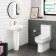 Denver Rimless Fully Back to Wall Close Coupled Toilet & Pedestal Basin Set