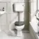 Hudson Traditional Low-Level Toilet With Graphite Grey Seat & Pedestal Basin - Double Tap Hole