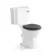 Hudson Traditional Close Coupled Toilet With Graphite Grey Seat & Pedestal Basin - Single Tap Hole