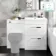 Avon Gloss White Basin Drawer Vanity and Back To Wall Toilet Unit 1100mm - Excludes Toilet