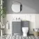 Bermuda Dove Grey Combination Vanity Basin and Seattle Toilet 1000mm